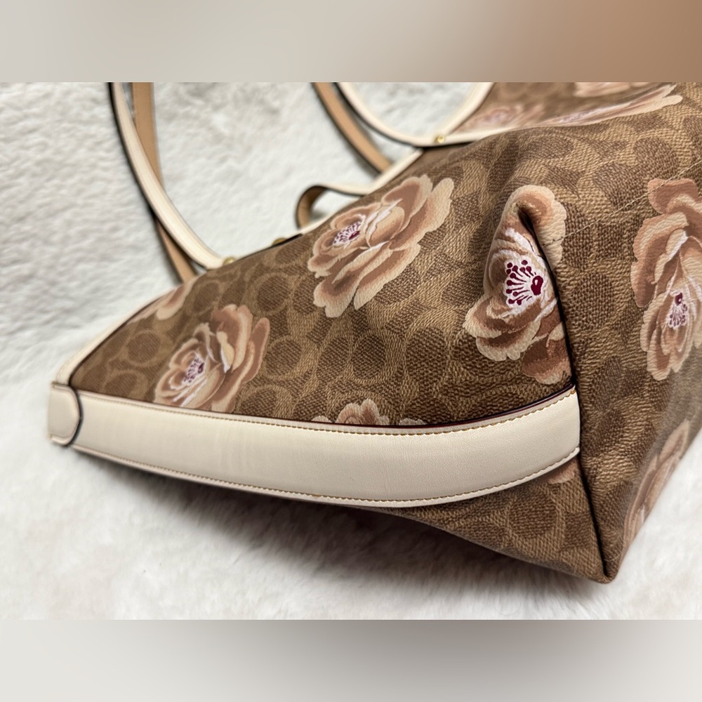 Coach Market Tote in Signature Rose Print Bag - Picture 7 of 11